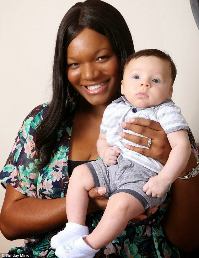 Nigerian Woman with Her Caucasian Baby